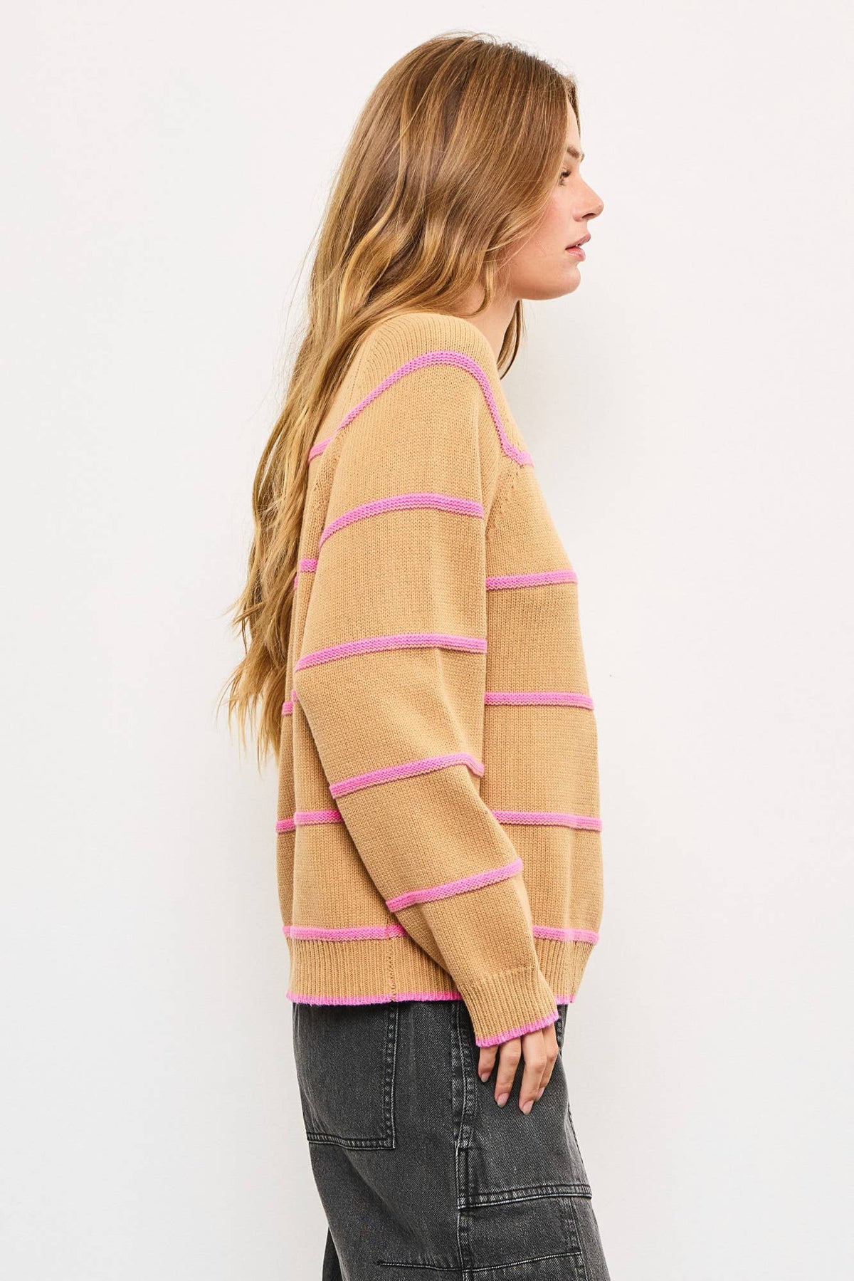 Striped Thick Knit Top