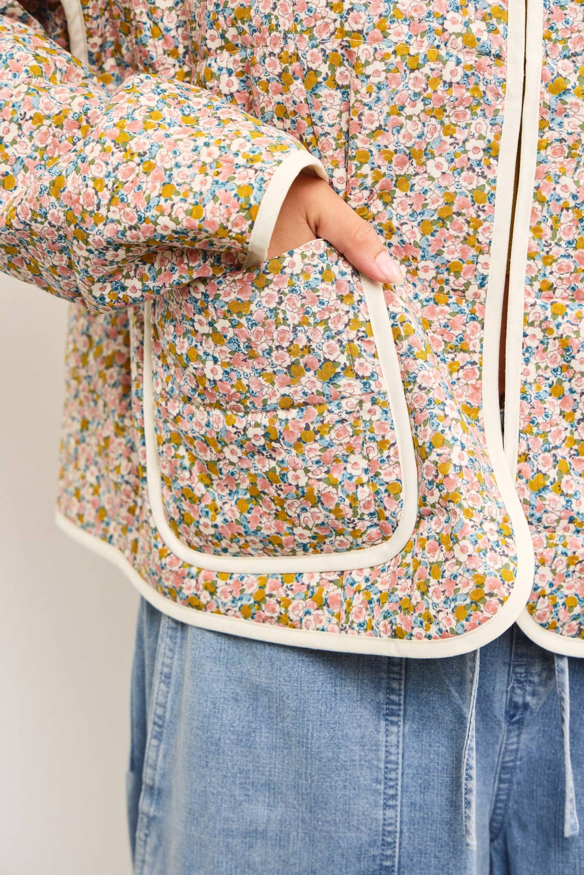 Daisy Printed Quilt Jacket