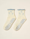 Bow Ruffle Grip Sock