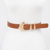 Faux Leather Multi Metal Buckle Belt