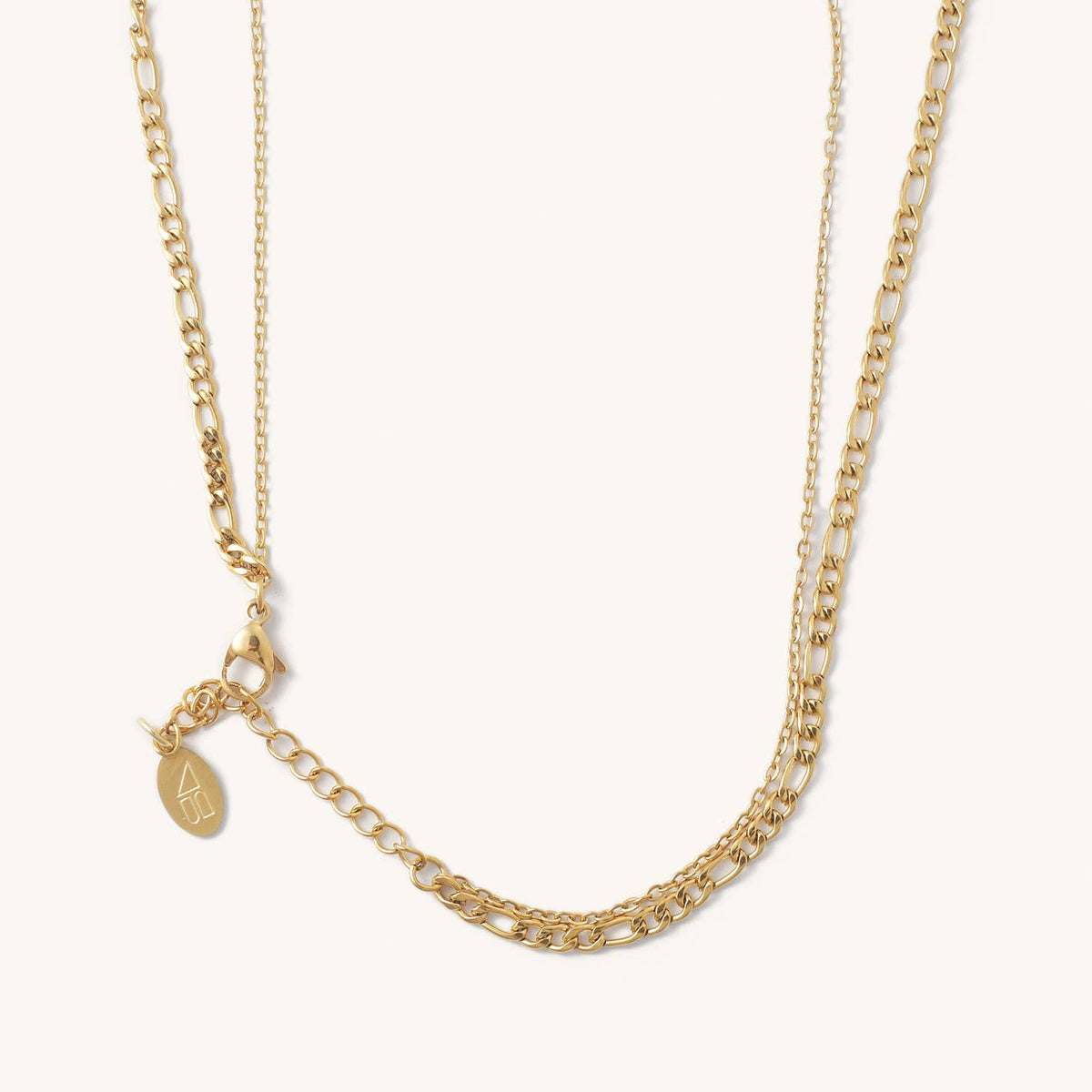 White Shell Double Chain Necklace