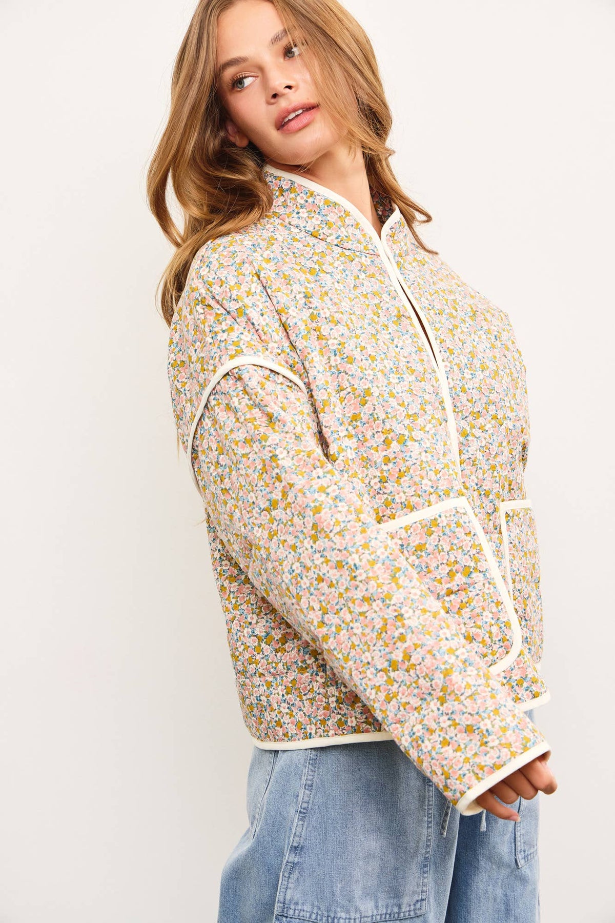 Daisy Printed Quilt Jacket