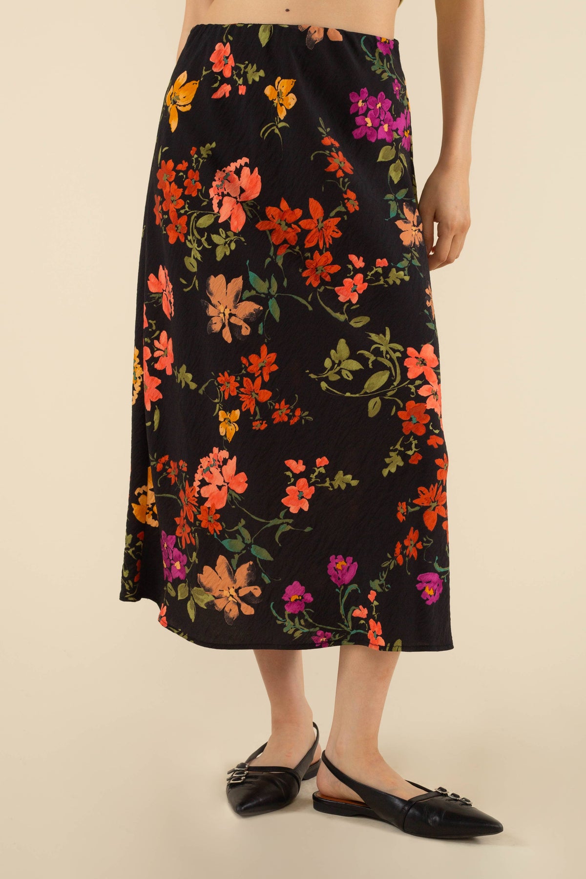 Floral Midi Skirt