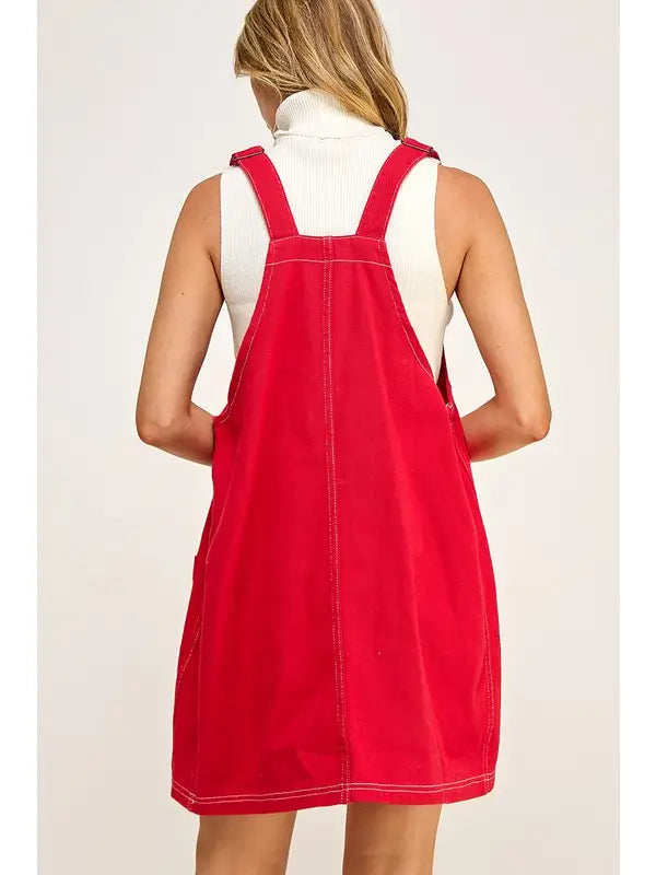 Overall Smock Mini Dress