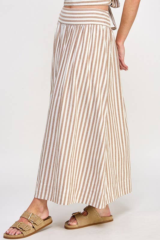 Striped Midi Skirt