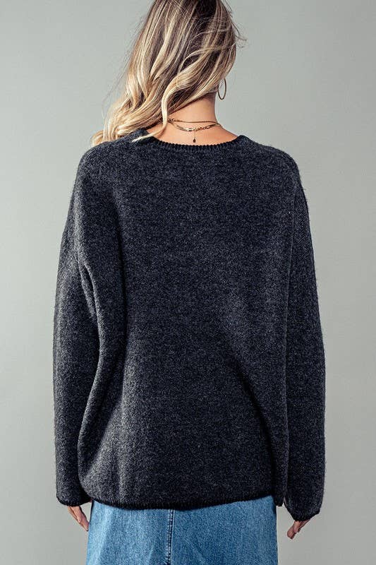 Aura Dark Knit Pullover