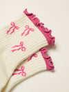 Bow Ruffle Grip Sock