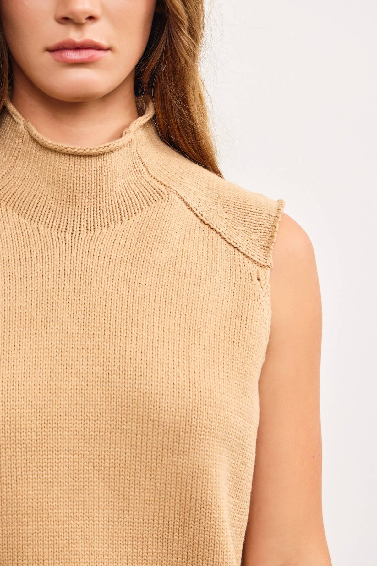 Knit High Neck Top