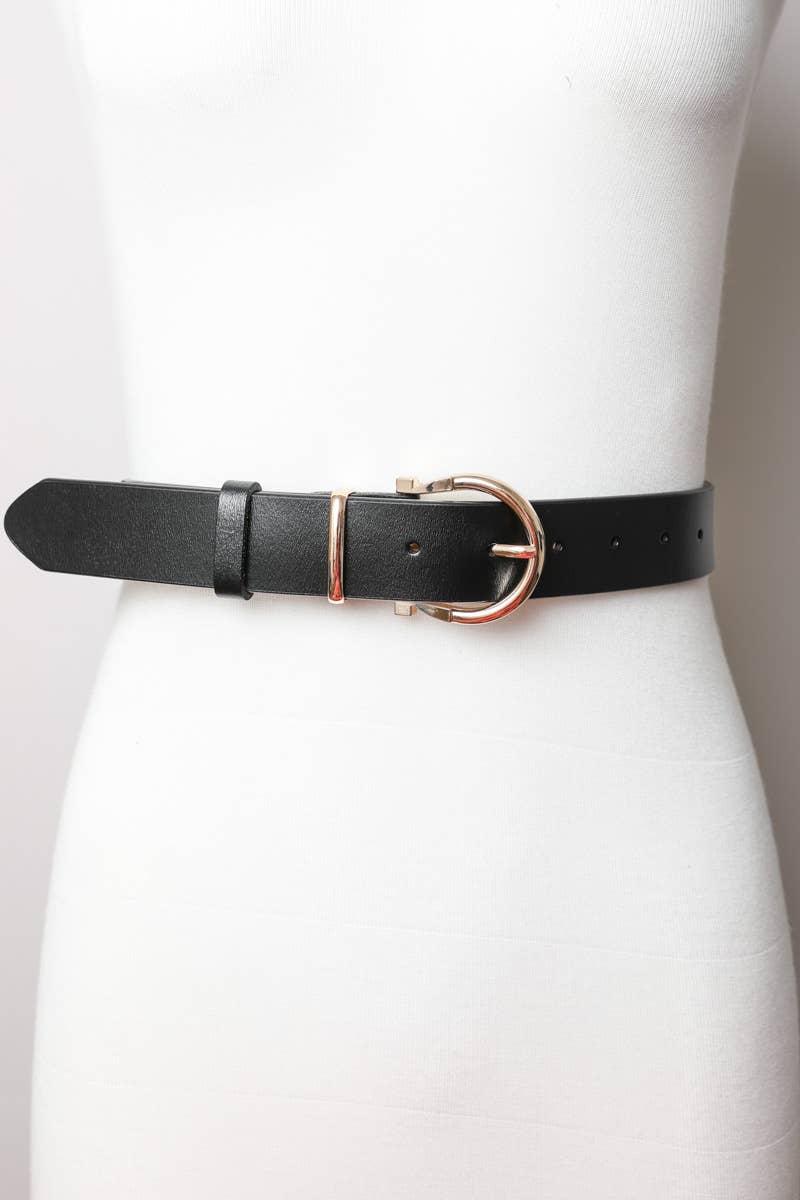 Horseshoe Gold Buckle Belt