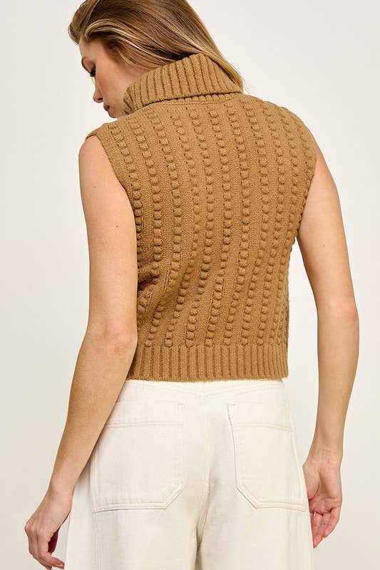 Chunky Knit Turtle Neck Tank