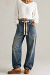 Penny Paint Splatter Barrel Jeans
