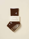 Chocolate Petal Grip Sock