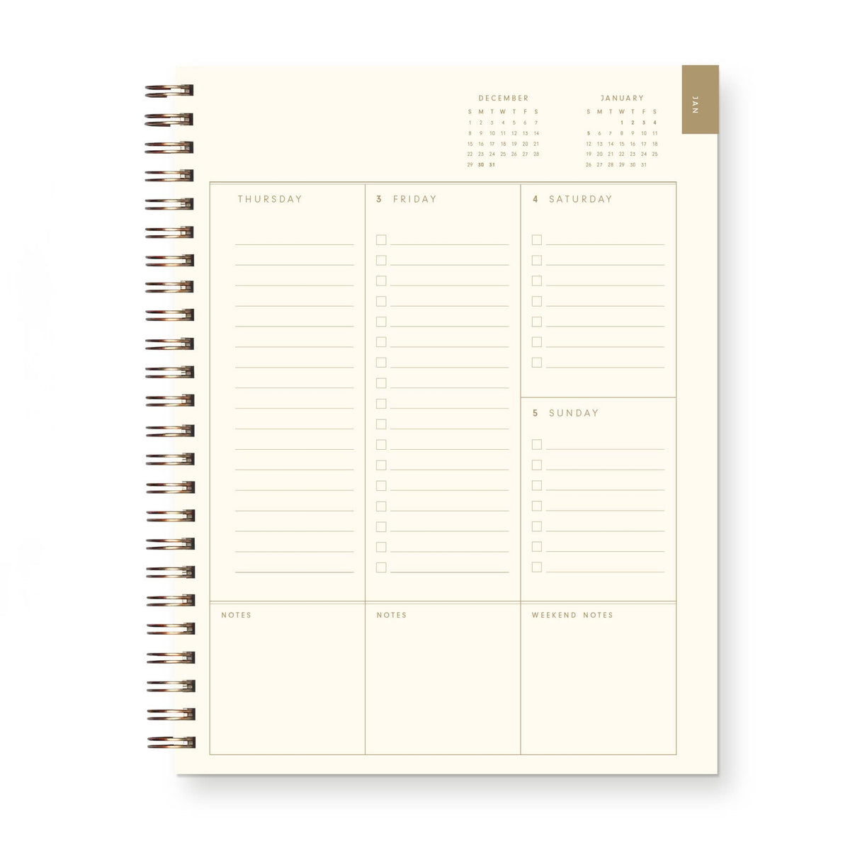 2025 Retro Dated Weekly Planner