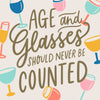 Age and Glasses of Wine Cocktail Napkins