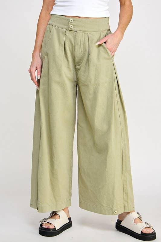 Tailored Wide Leg Pants