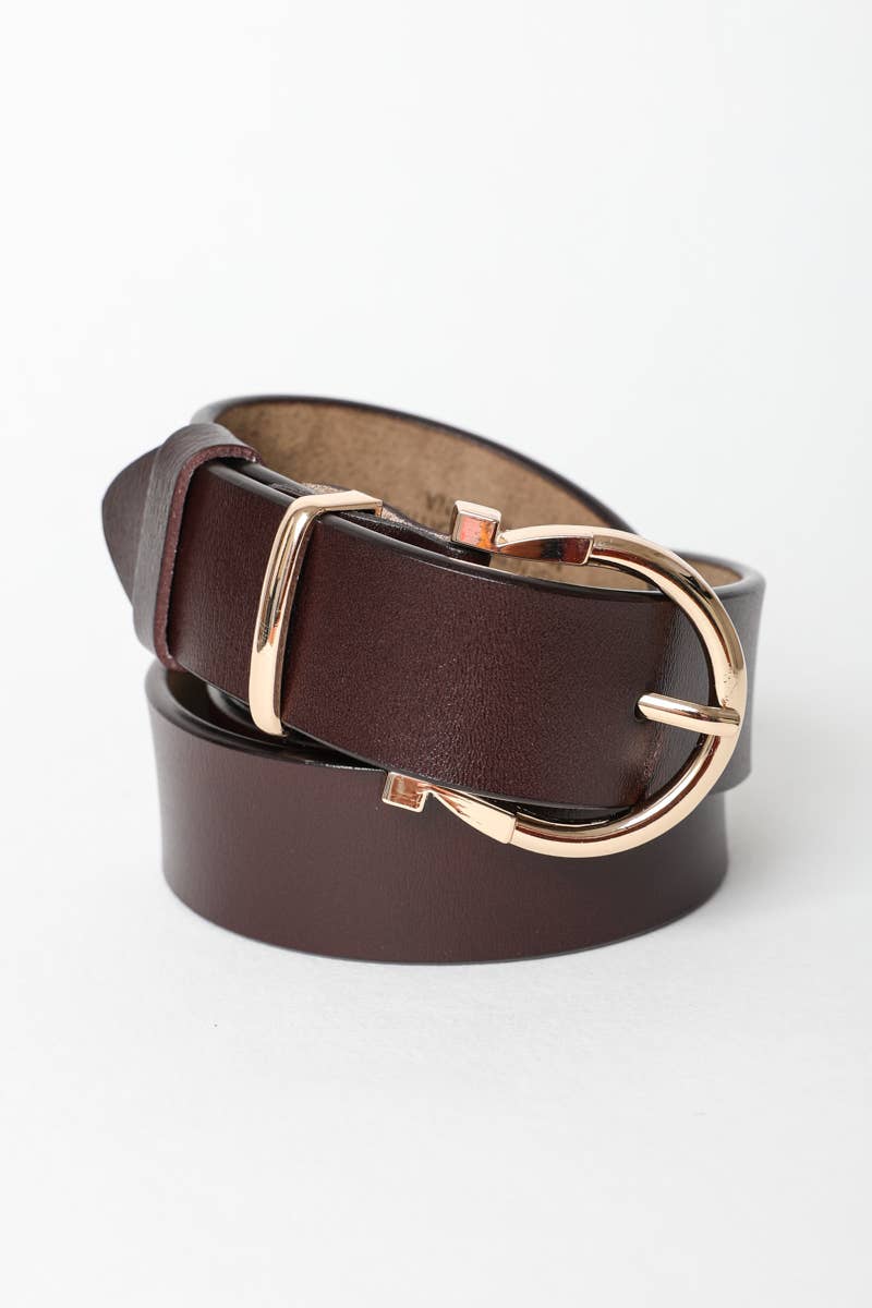 Horseshoe Gold Buckle Belt