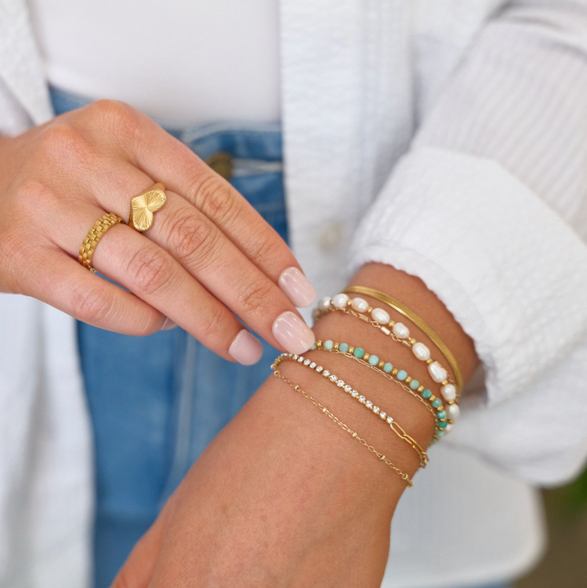 Freshwater Pearl Slider Bracelet