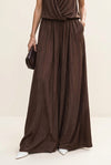 Draped Wide Leg Pants