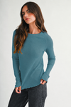 Monica Thermal Knit Long Sleeve Top