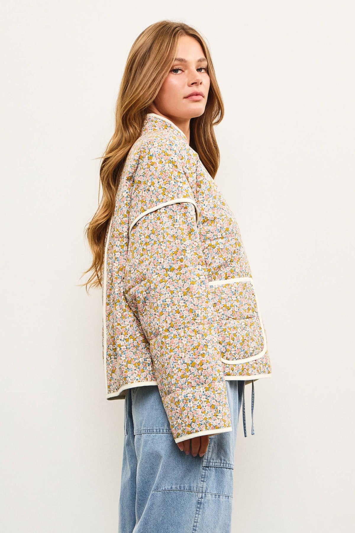 Daisy Printed Quilt Jacket