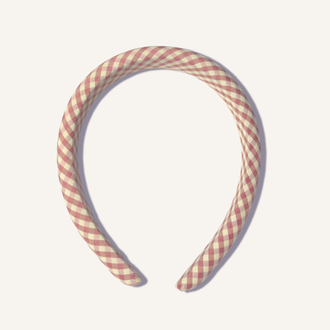 Berry Gingham Headband