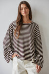 Hattie Striped Crew Neck Top