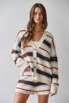 Marla Striped Buttondown Cardigan