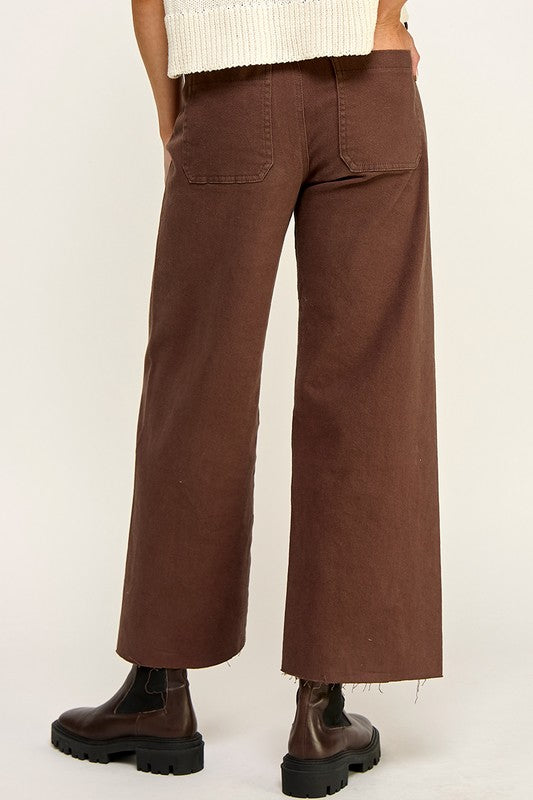 High Rise Crop Wide Leg Jeans