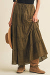 Delilah Geometric Tiered Maxi Skirt