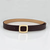 Faux Leather Square Buckle Belt