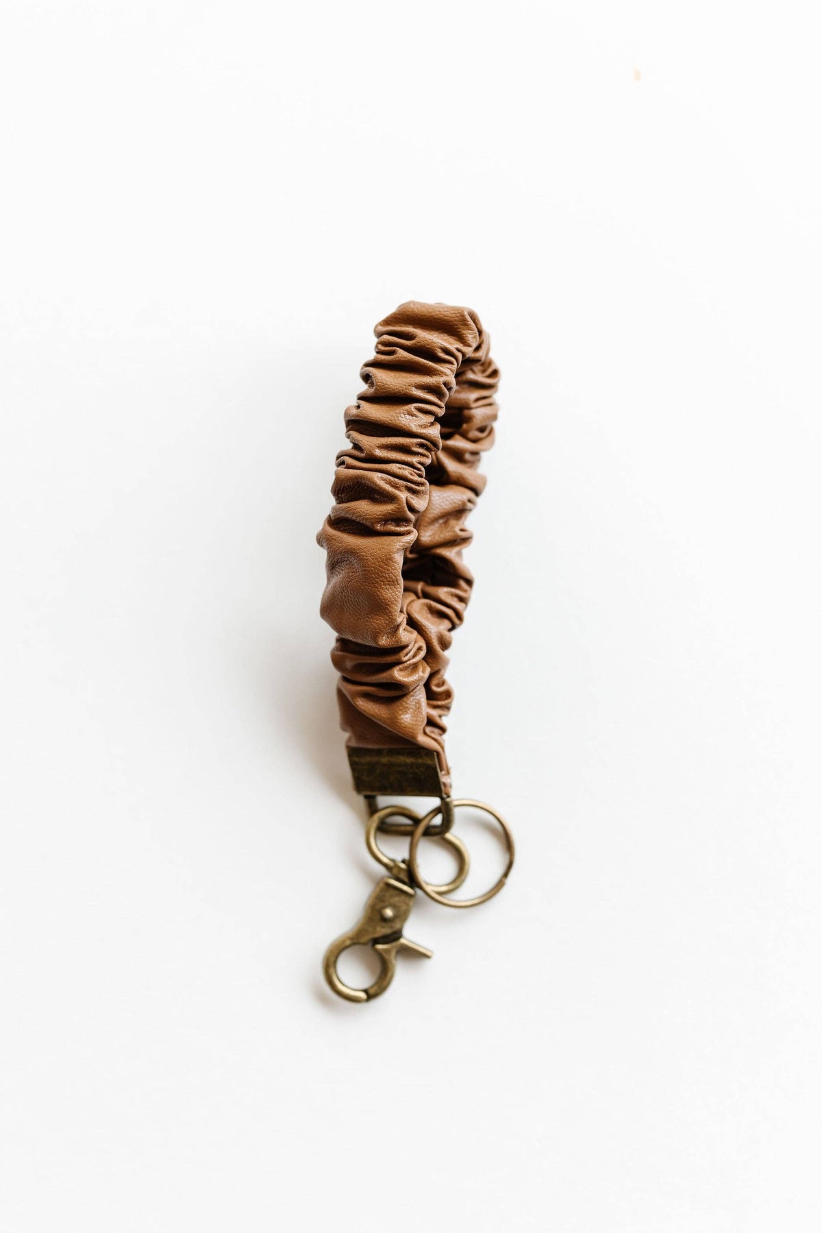 Brown Leather Keychain