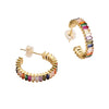 Rainbow Shimmer Hoops