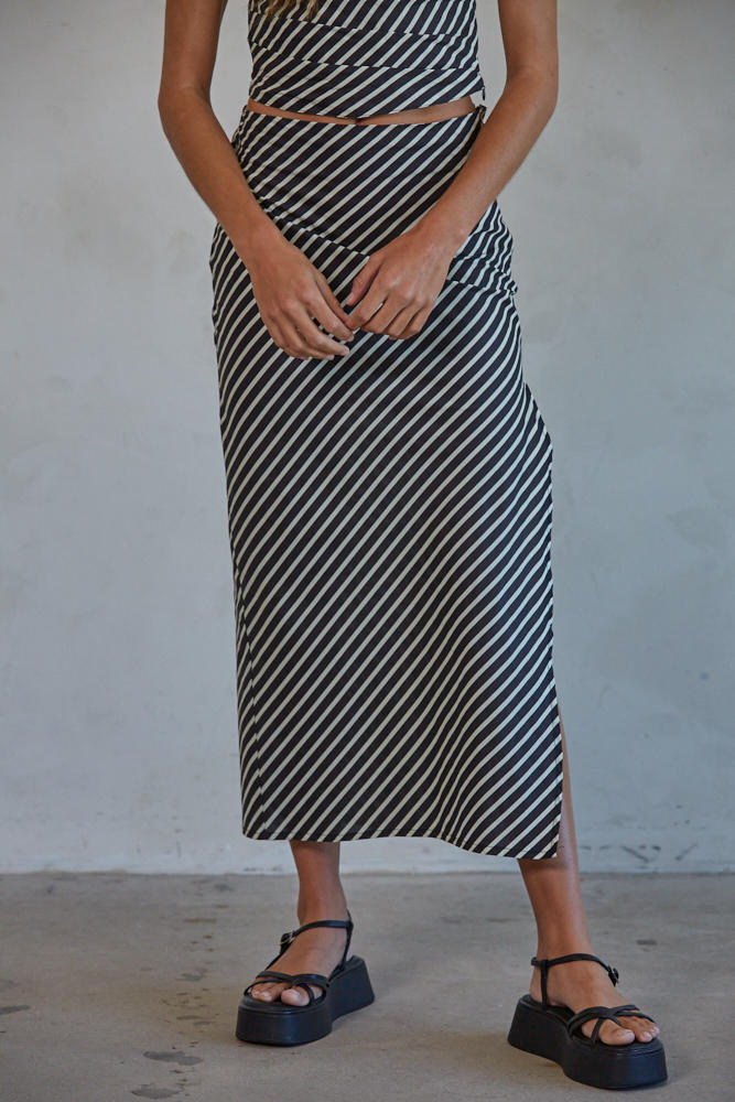 Casablanca Striped Skirt