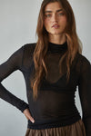 Celine Sheer Turtleneck Top