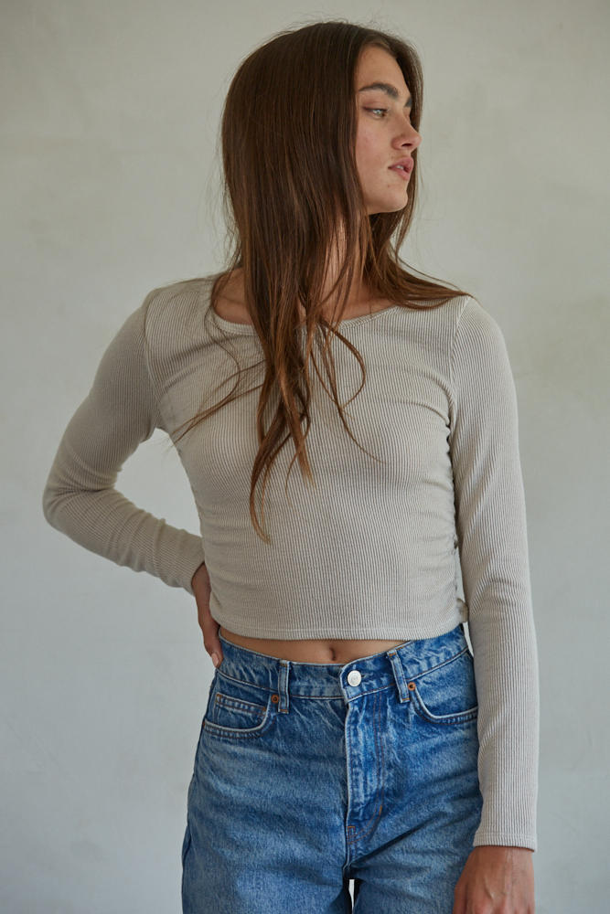 Long Sleeve Ruched Top