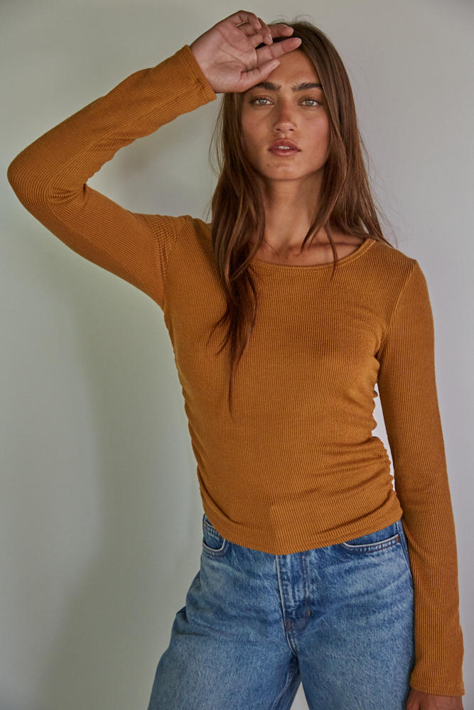 Long Sleeve Ruched Top