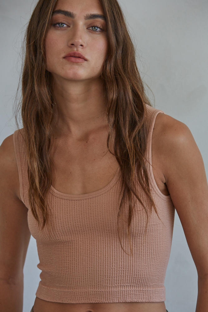 Seamless Swoop Neck Tank Top