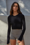 Long Sleeve Seamless Crop Top