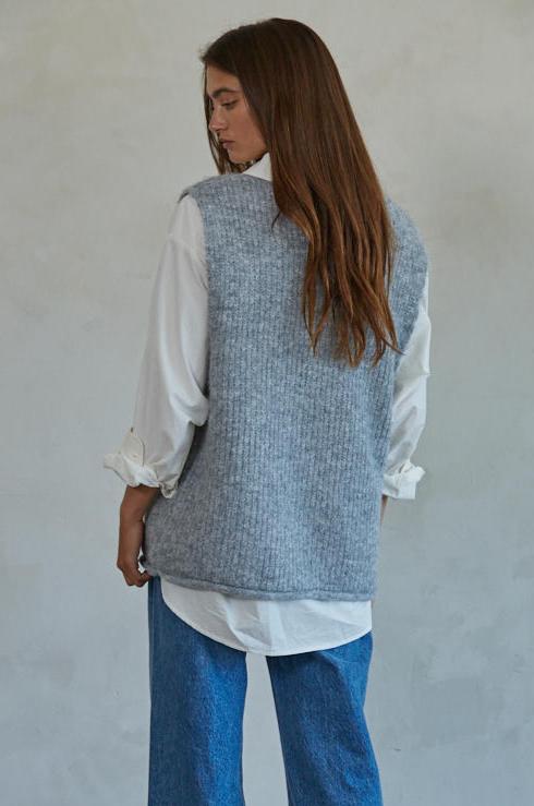 Ribbed Knit Sweater Vest