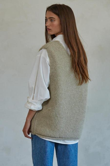 Ribbed Knit Sweater Vest