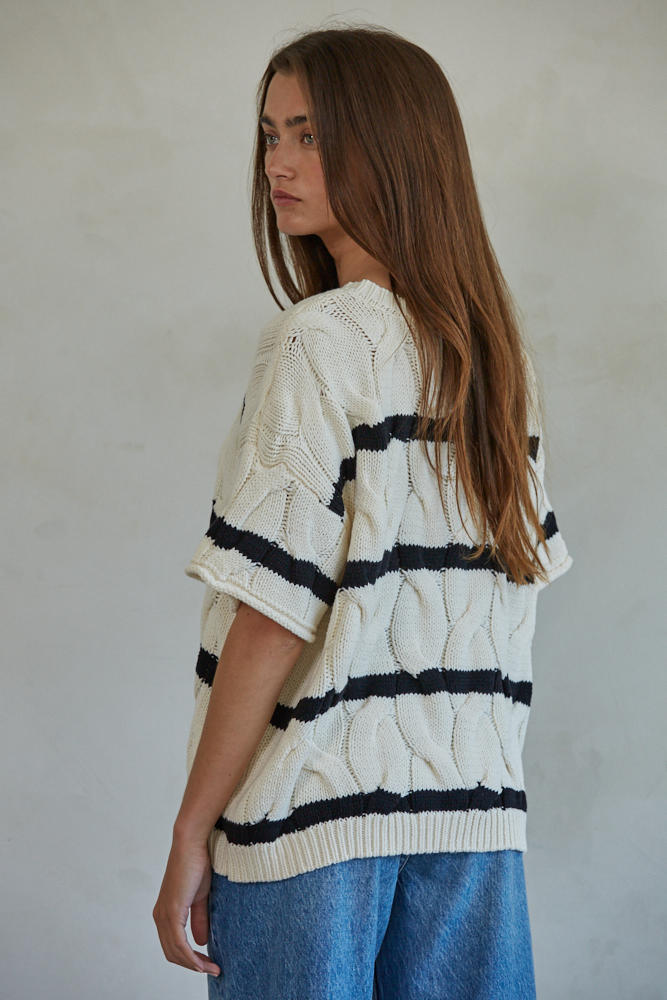 Knit Striped Sweater Vest