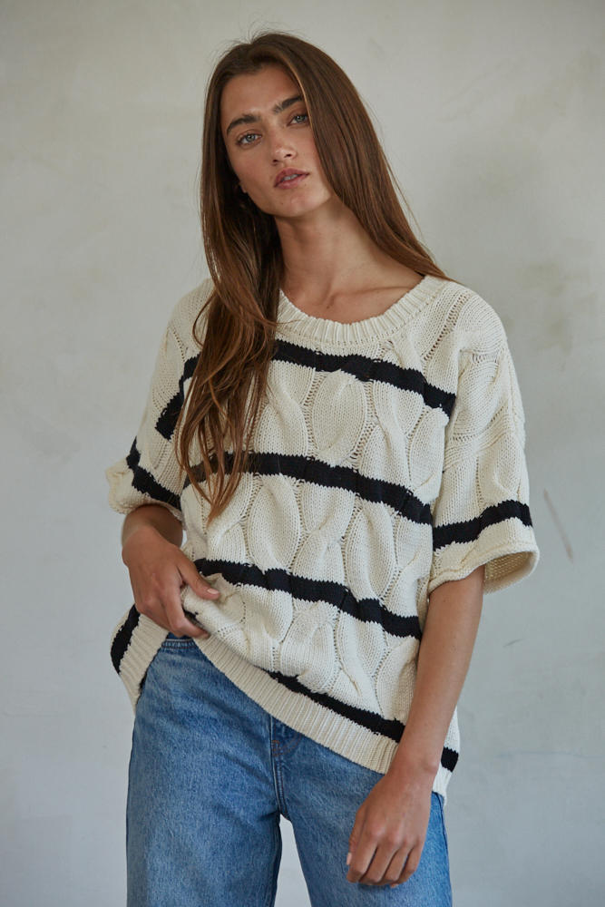 Knit Striped Sweater Vest