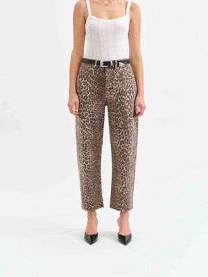 Westward Cheetah Barrel Jeans