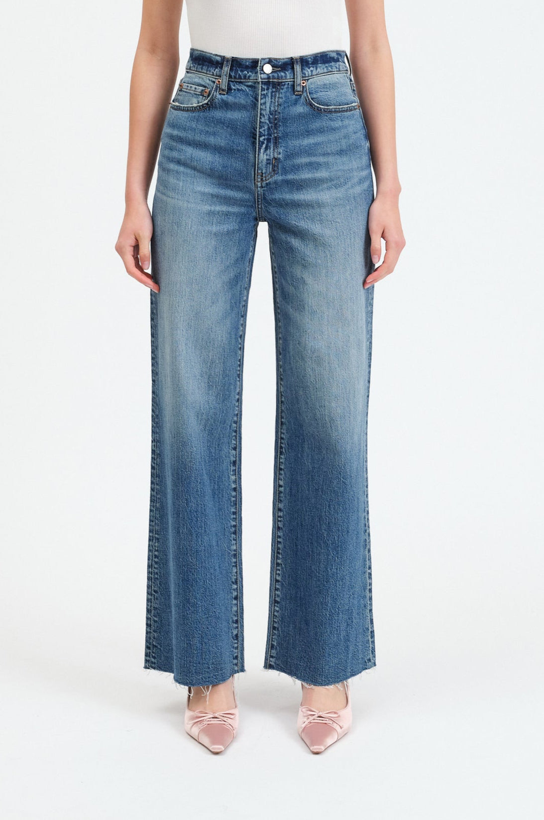 Far Out High Rise Wide Leg Jeans