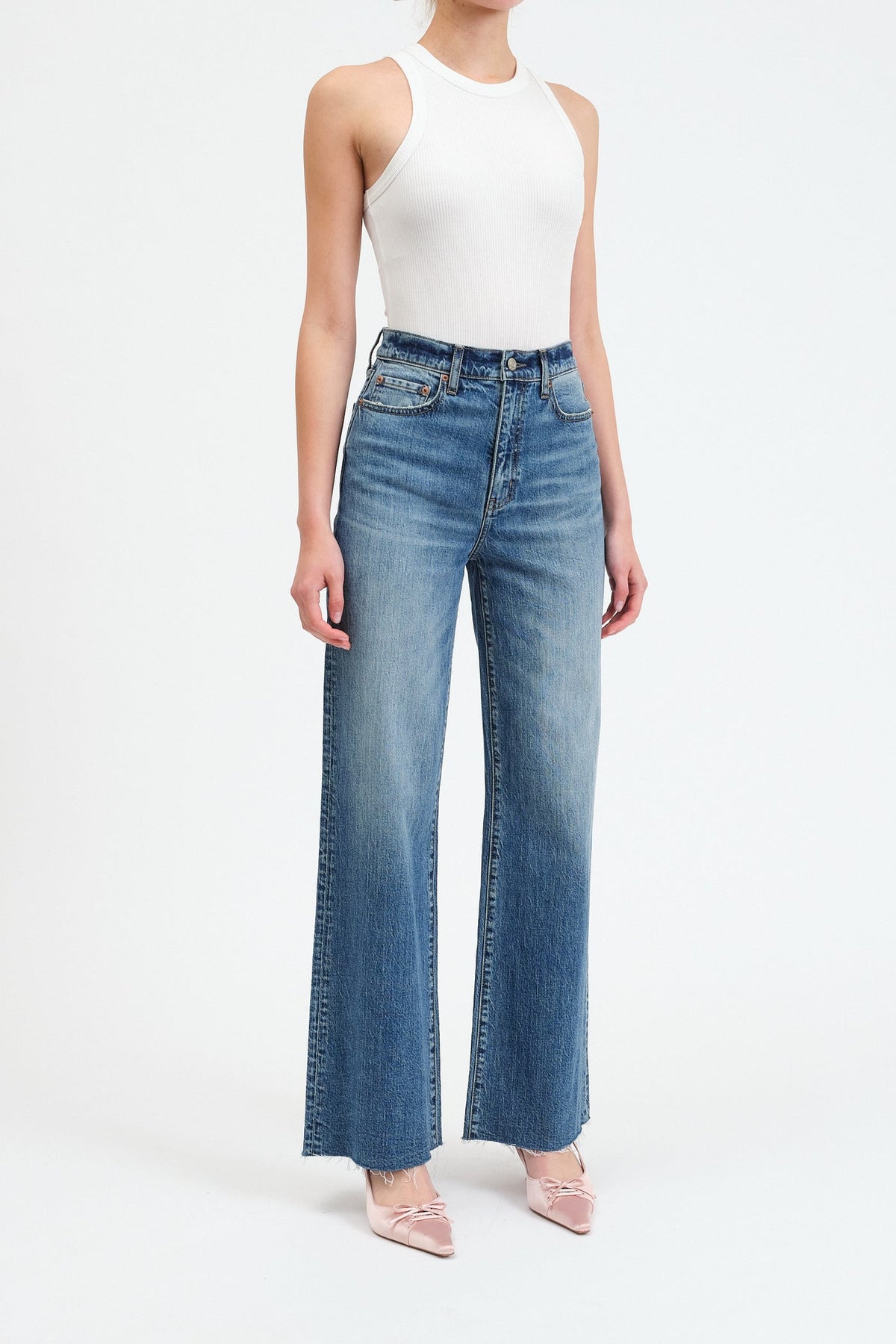 Far Out High Rise Wide Leg Jeans