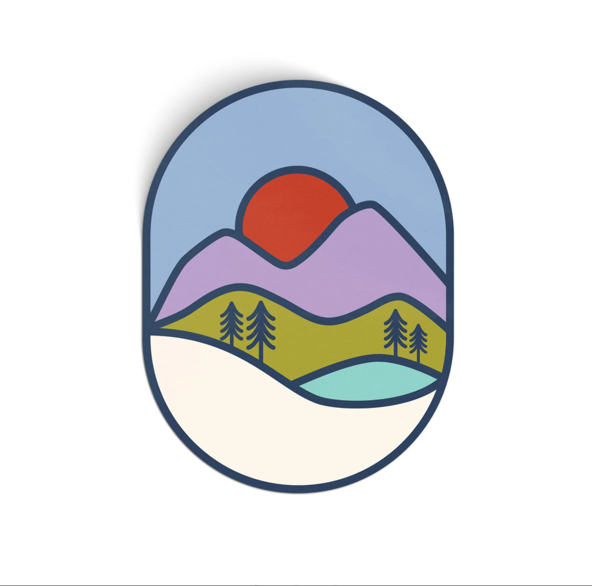 Purple Mountains Sticker