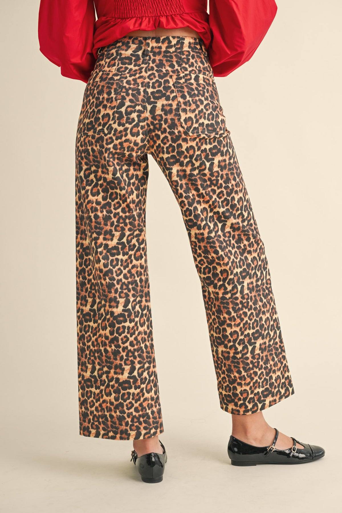 Wide Leg Leopard Pants