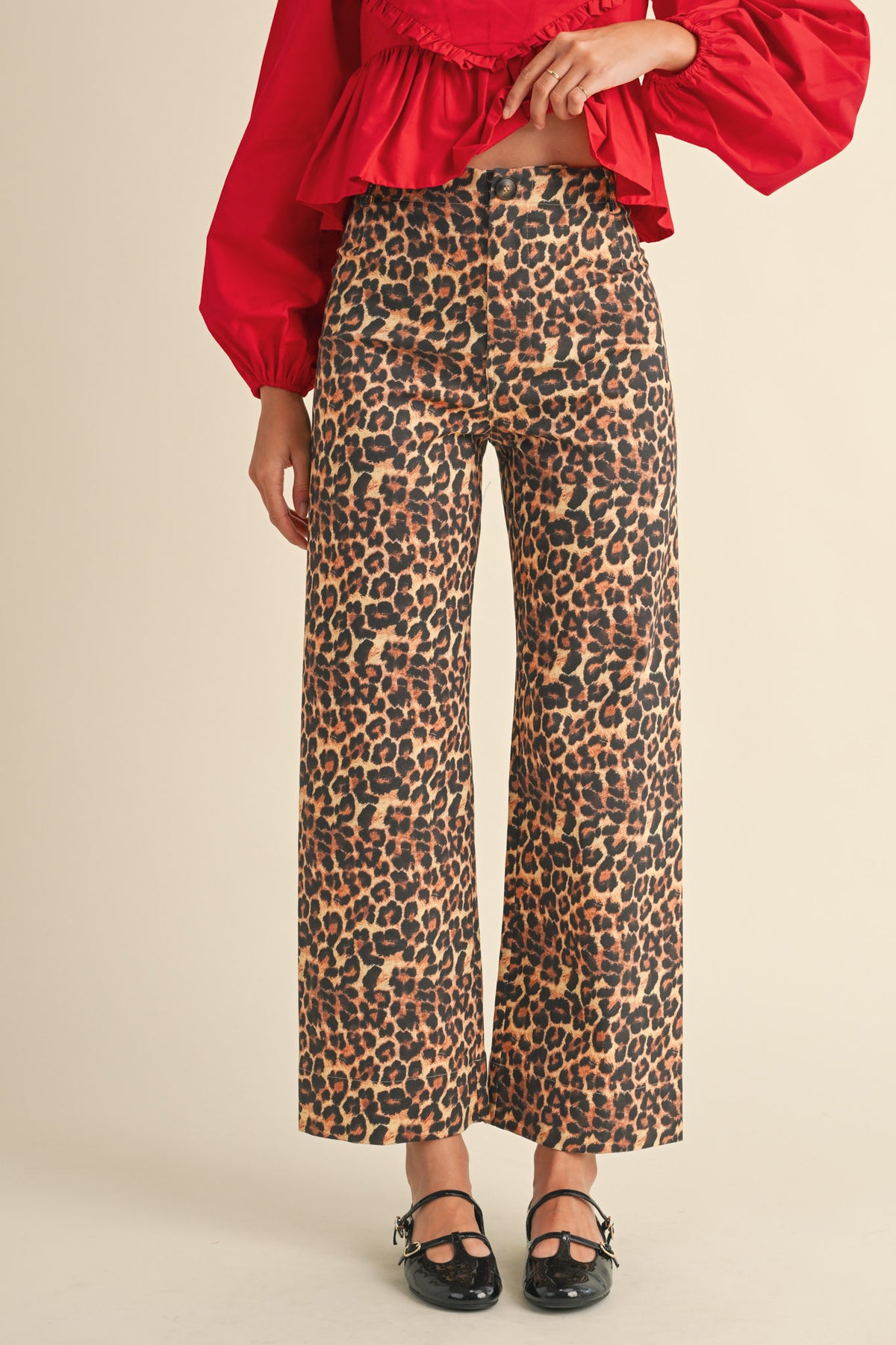 Wide Leg Leopard Pants