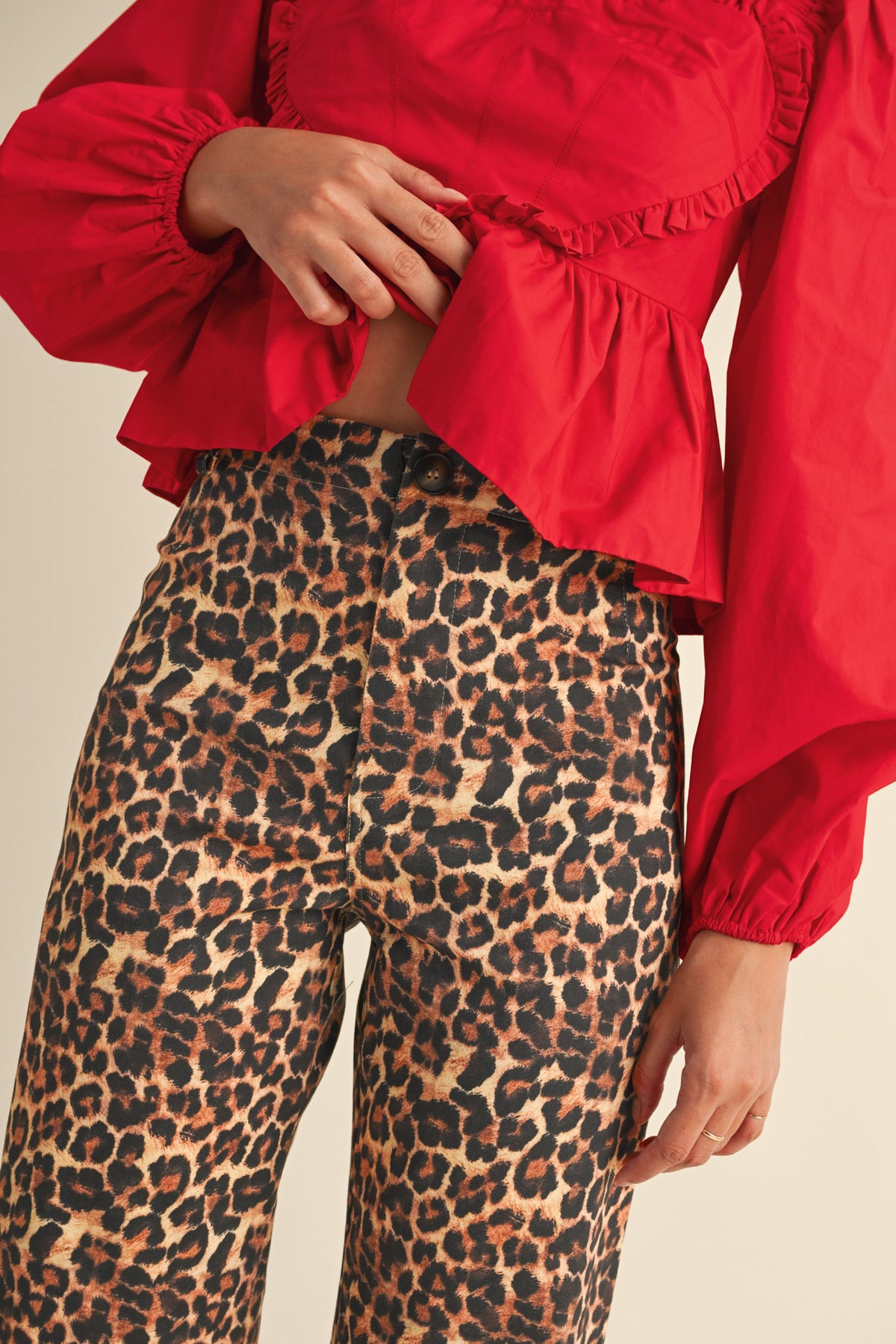 Wide Leg Leopard Pants