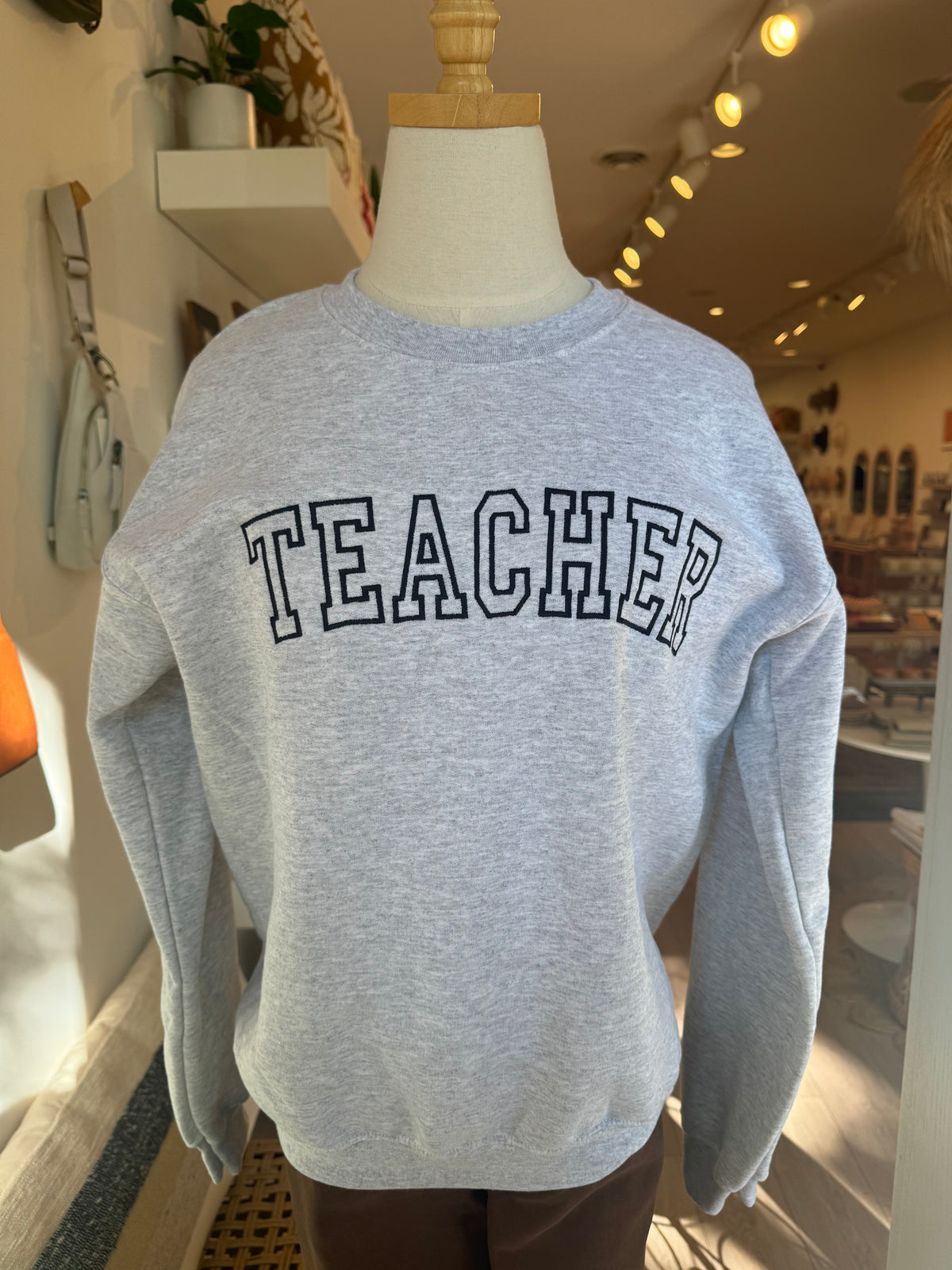 Teacher Embroidered Crewneck